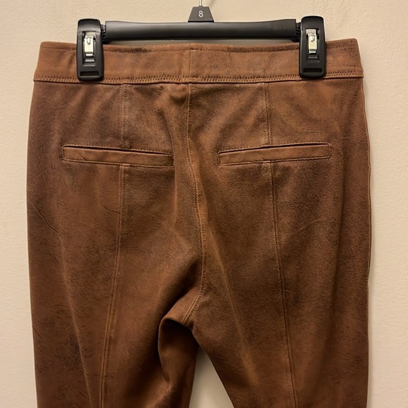 Free people Brown Faux suede Leggings size 24 - Picture 4 of 9